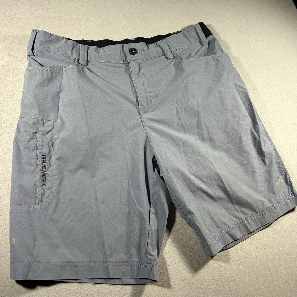 Truewerk Cloud WerkShort Men’s XL Gray Work Shorts UPF 30 Stretch